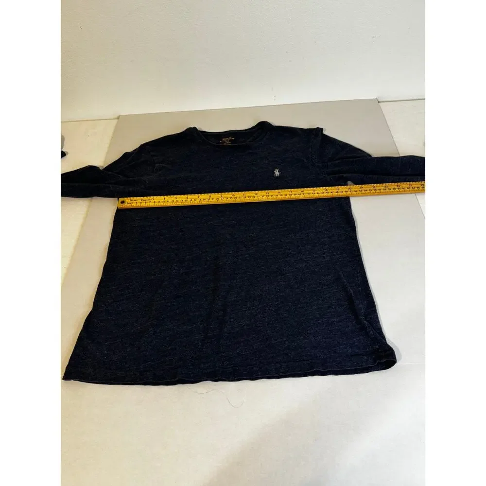 Polo Ralph Lauren Men's Shirt Long Sleeve T-shirt Heather Blue‎ Size Large